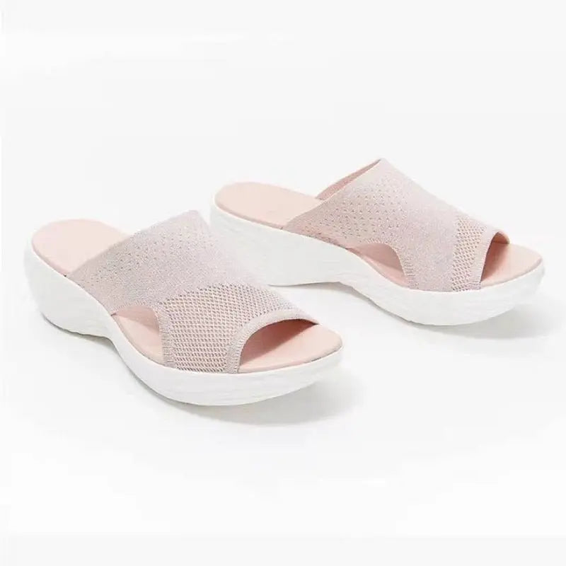 Stretch Knit Open-Toe Sandals for Women – Comfortable & Trendy Design