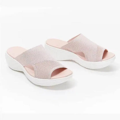 Stretch Knit Open-Toe Sandals for Women – Comfortable & Trendy Design