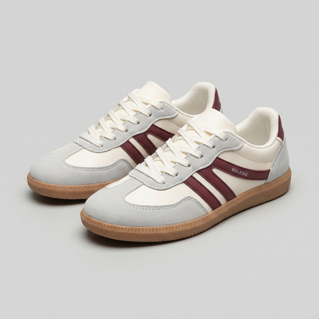 Low- Lace-Up Sneakers Signature Striped Detail