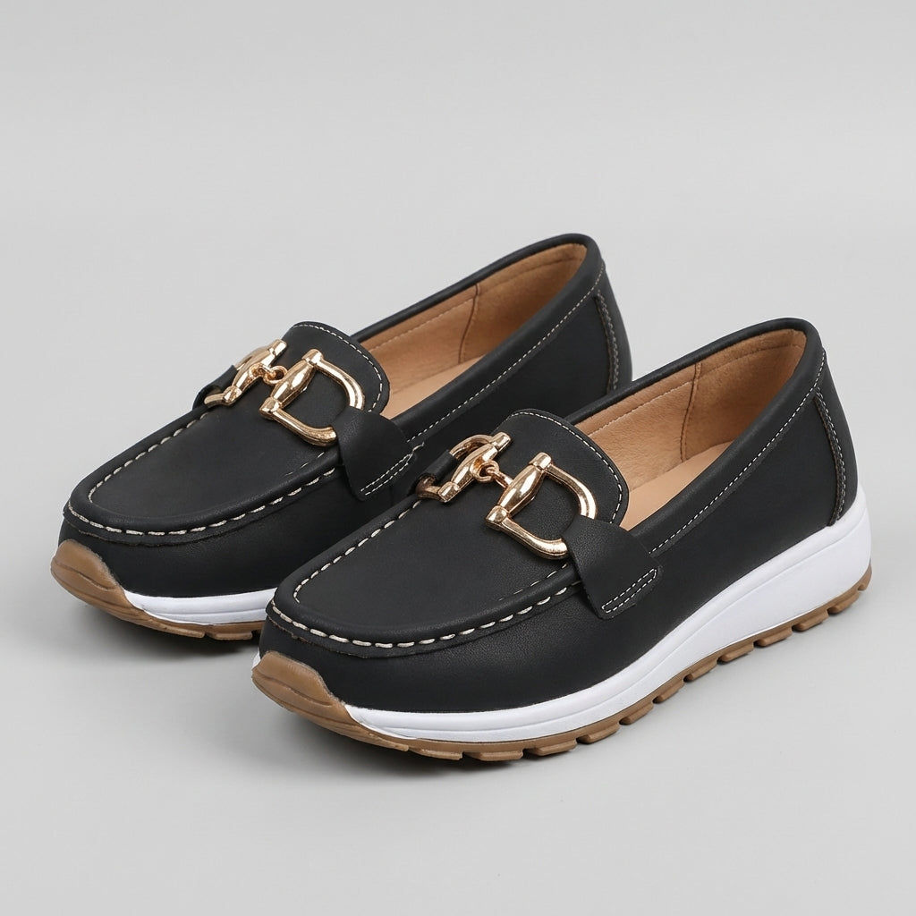Slip-On Loafers Platform Sole Signature Buckle