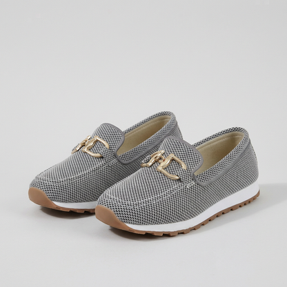 Relaxed Fit Loafers Gold Tone Bit Elevated Platform Sole