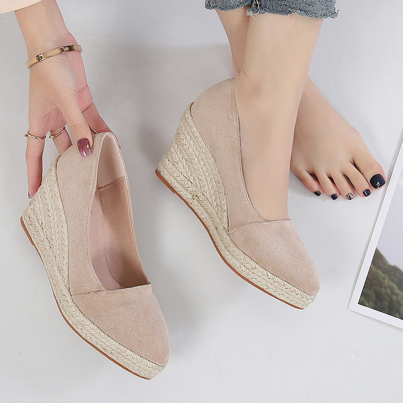 Suede Espadrille Wedge Shoes for Women – Chic & Versatile