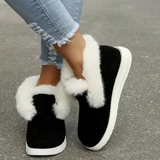 Women's Suede Winter Boots Cozy Brown - 
Fashinoza