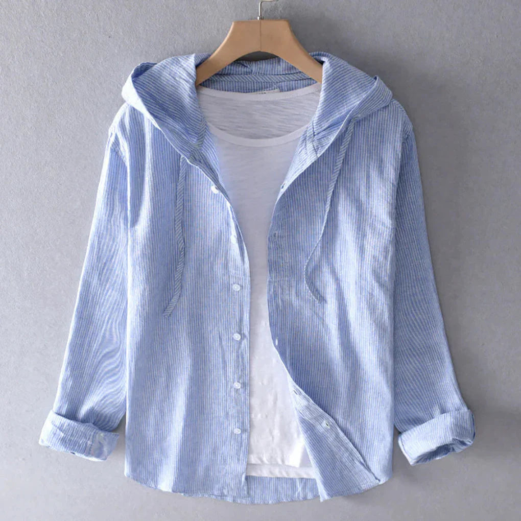 Women's Linen Blouse Breathable - Fashinoza