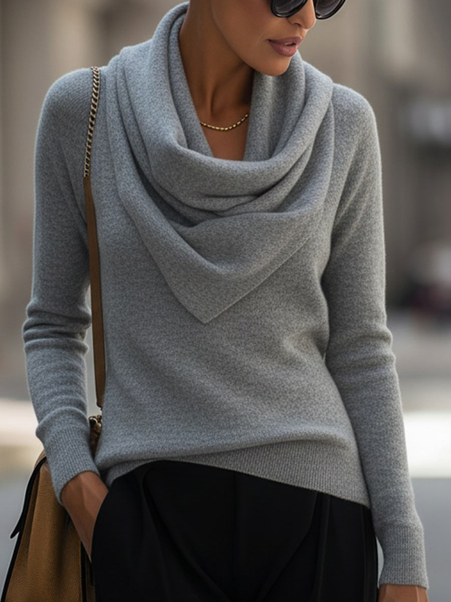 Women's Long-Sleeve Cowl Neck