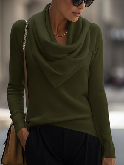 Women's Long-Sleeve Cowl Neck