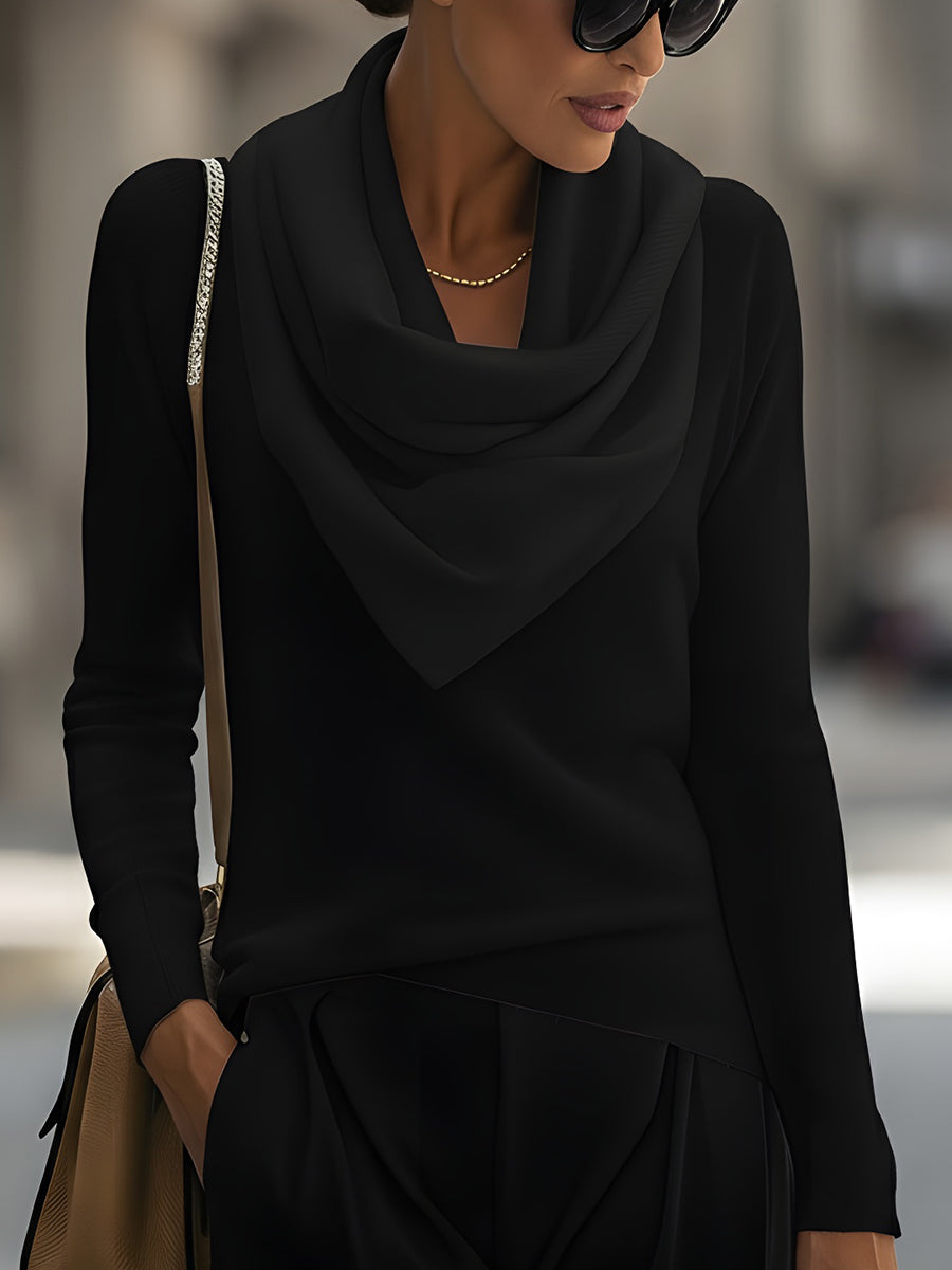 Women's Long-Sleeve Cowl Neck