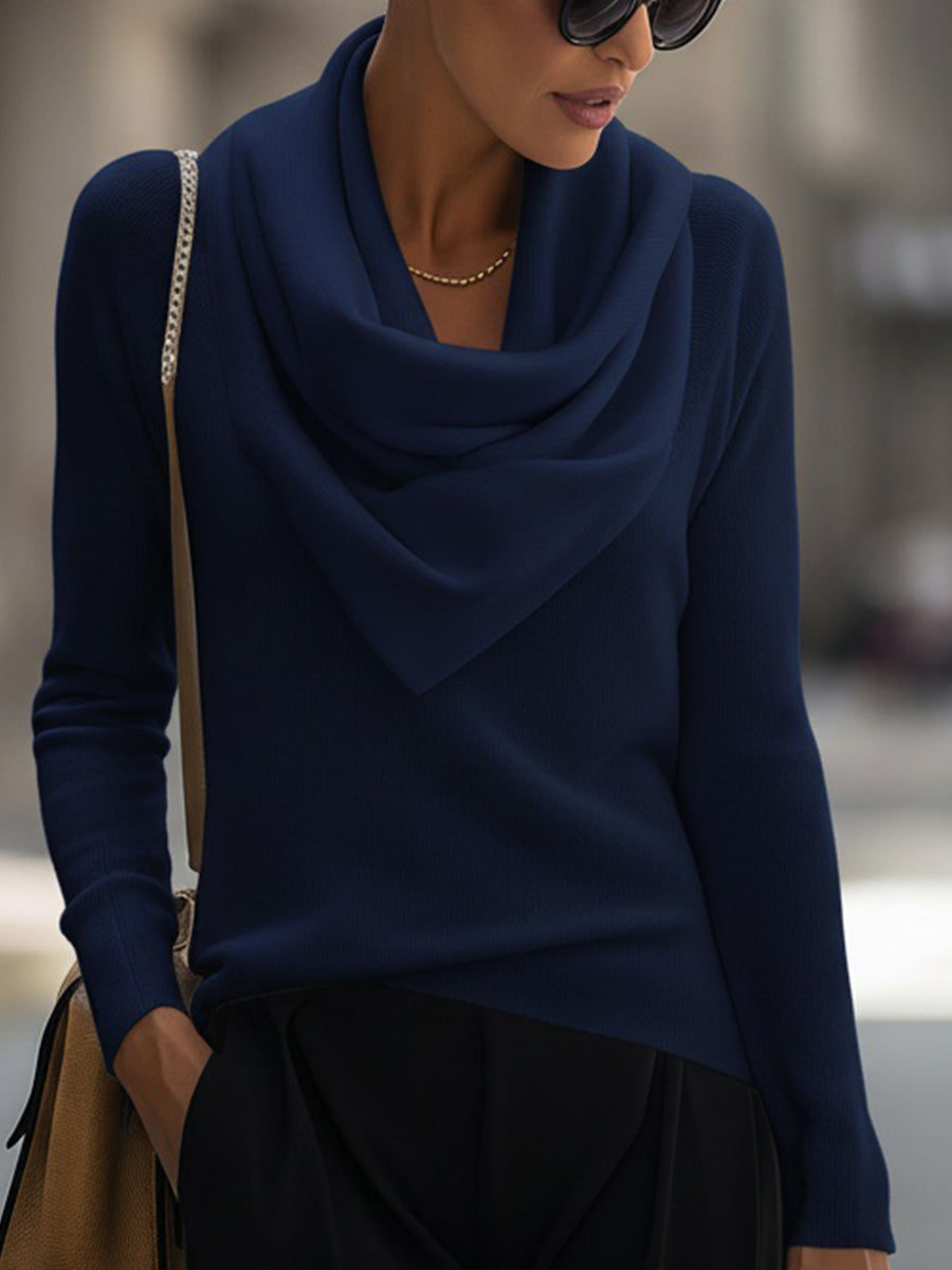 Women's Long-Sleeve Cowl Neck