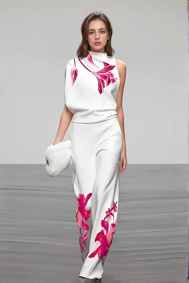 Women's Floral Two Piece Outfit - Fashinoza