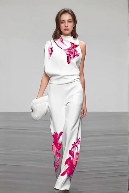 Women's Floral Two Piece Outfit - Fashinoza