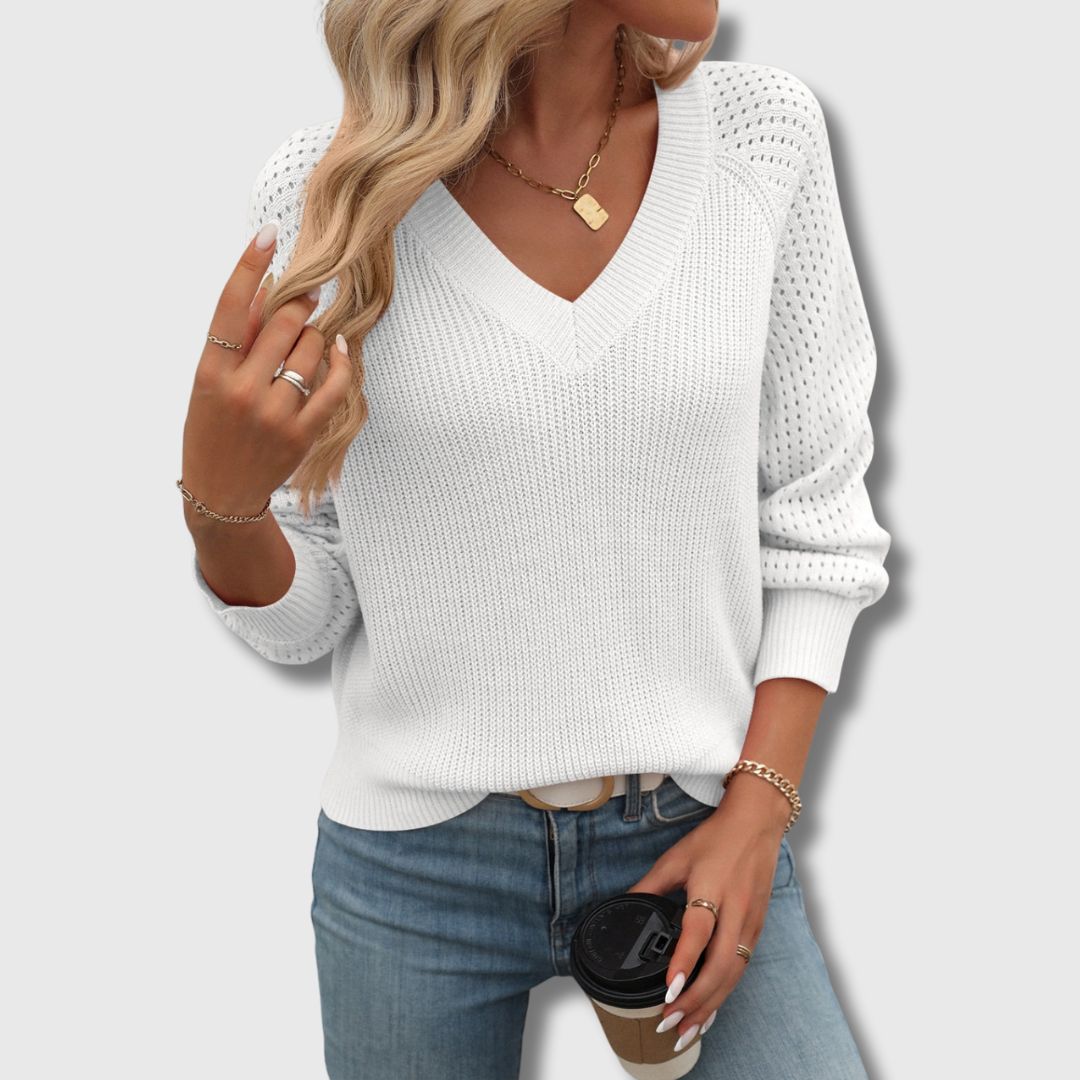 Elegant Women's V-Neck Sweater