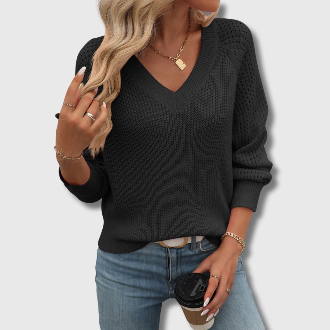 Elegant Women's V-Neck Sweater