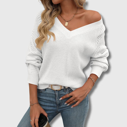 Elegant Women's V-Neck Sweater