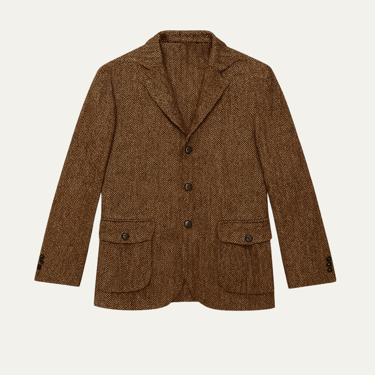 Dolomiti Men's Tweed Blazer Dark Brown - Fashinoza