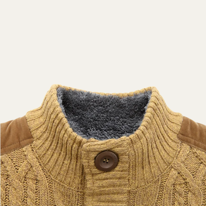Maplewood Men's Wool Cardigan Fleece Lined