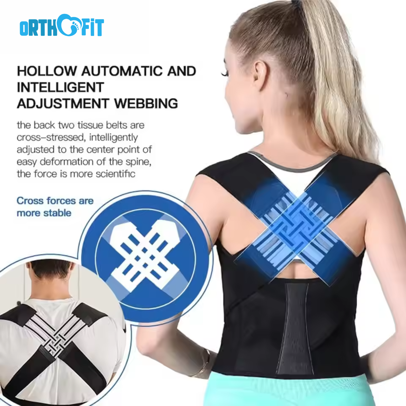Posture Corrector Back Support Adjustable Strap