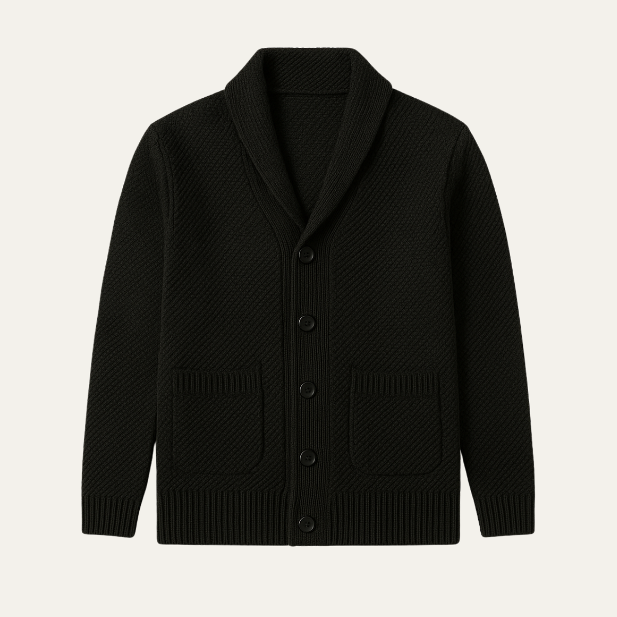 Men's Shawl Collar Cardigan Button Up - Fashinoza