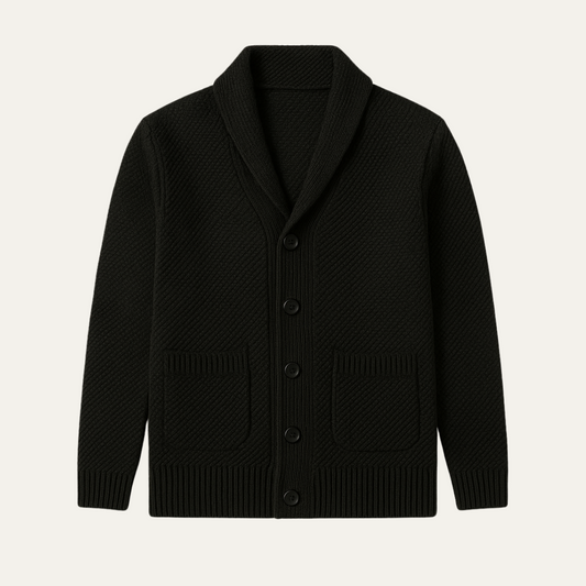 Men's Shawl Collar Cardigan Button Up - Fashinoza