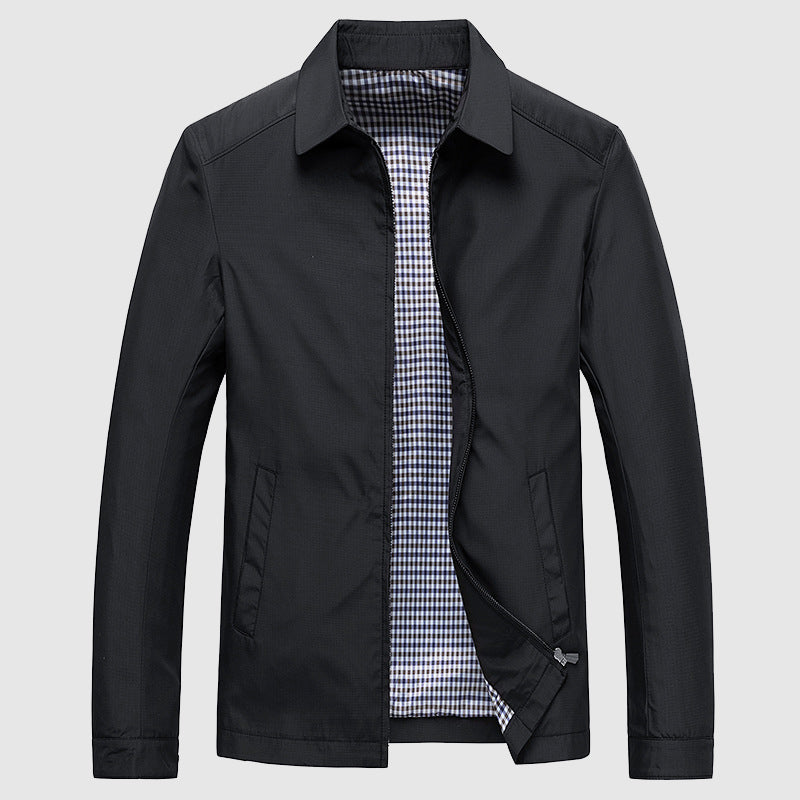 Theodore Willow Men's Lightweight Business Spring Jacket - Structured Polyester Blend