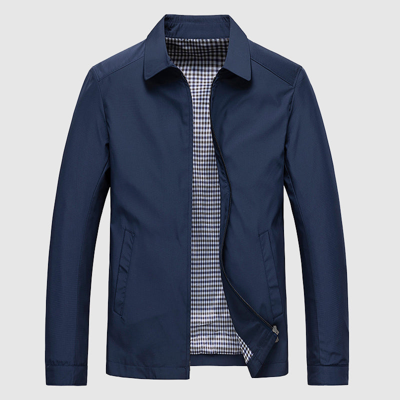 Men's Lightweight Spring Jacket Polyester Blend - Fashinoza