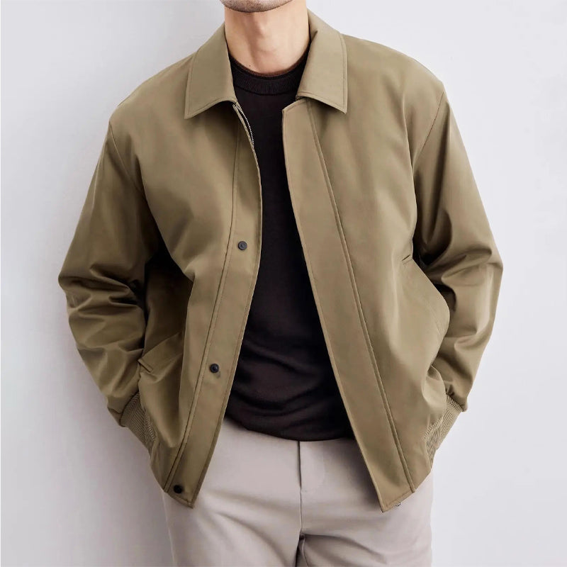 Men's Bomber Jacket Waterproof Nylon Black - Fashinoza