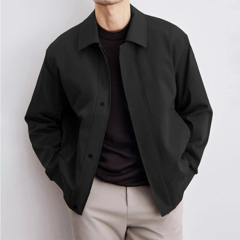Men's Bomber Jacket Waterproof Nylon Black