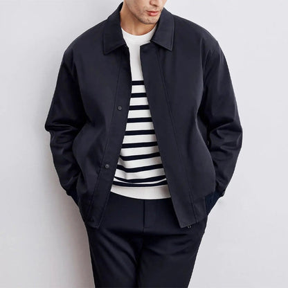 Men's Bomber Jacket Waterproof Nylon Black