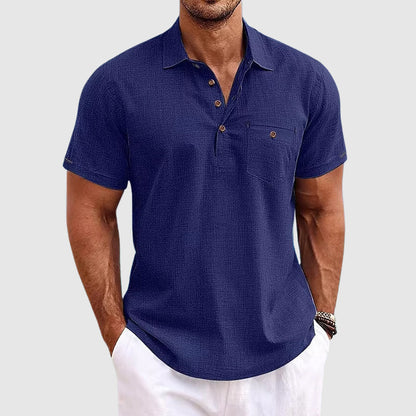 Men's Polo Shirt Short Sleeve Chest Pocket