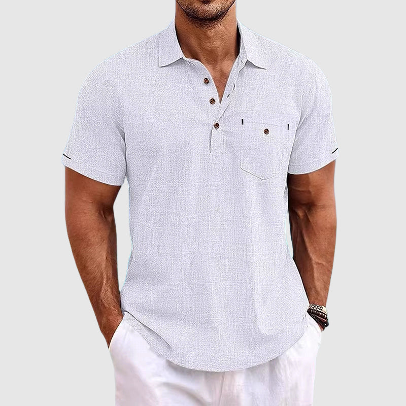 Men's Polo Shirt Short Sleeve Chest Pocket