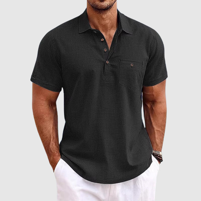 Men's Polo Shirt Short Sleeve Chest Pocket