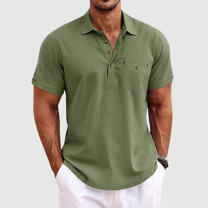 Men's Polo Shirt Short Sleeve Chest Pocket