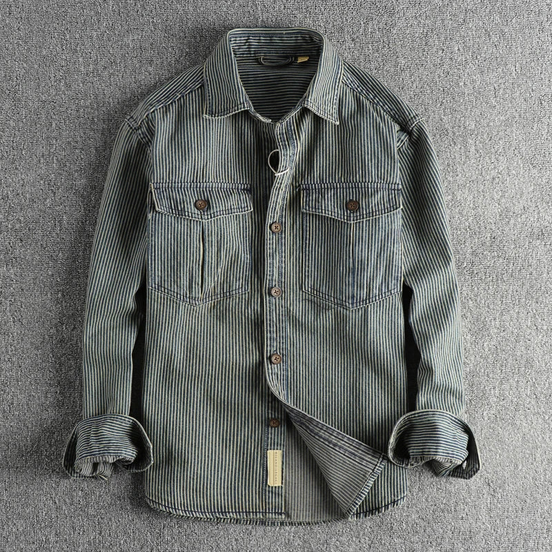 Men's Long Sleeve Stripe Shirt