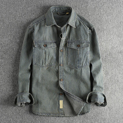 Men's Long Sleeve Stripe Shirt