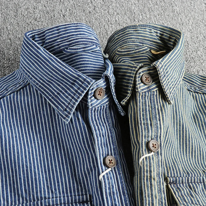 Men's Long Sleeve Stripe Shirt