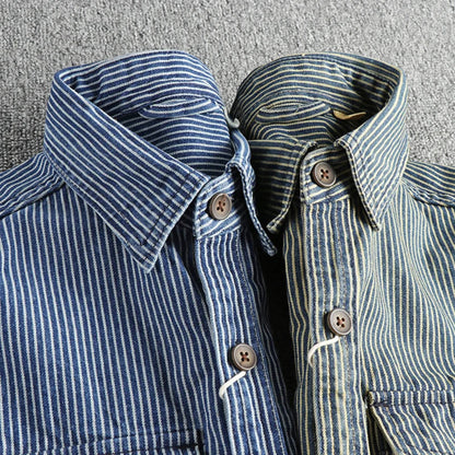 Men's Long Sleeve Stripe Shirt