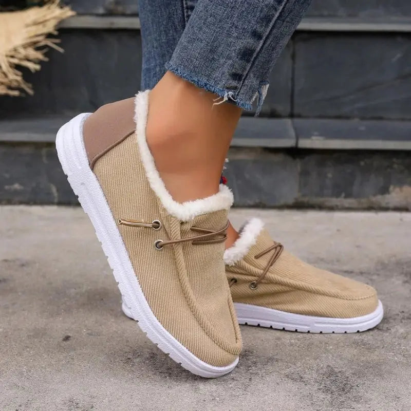 Women's Velvet Winter Shoes Comfortable Thick - 
Fashinoza