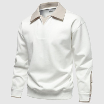 Contrast Collar Knit Pullover