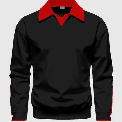 Contrast Collar Knit Pullover