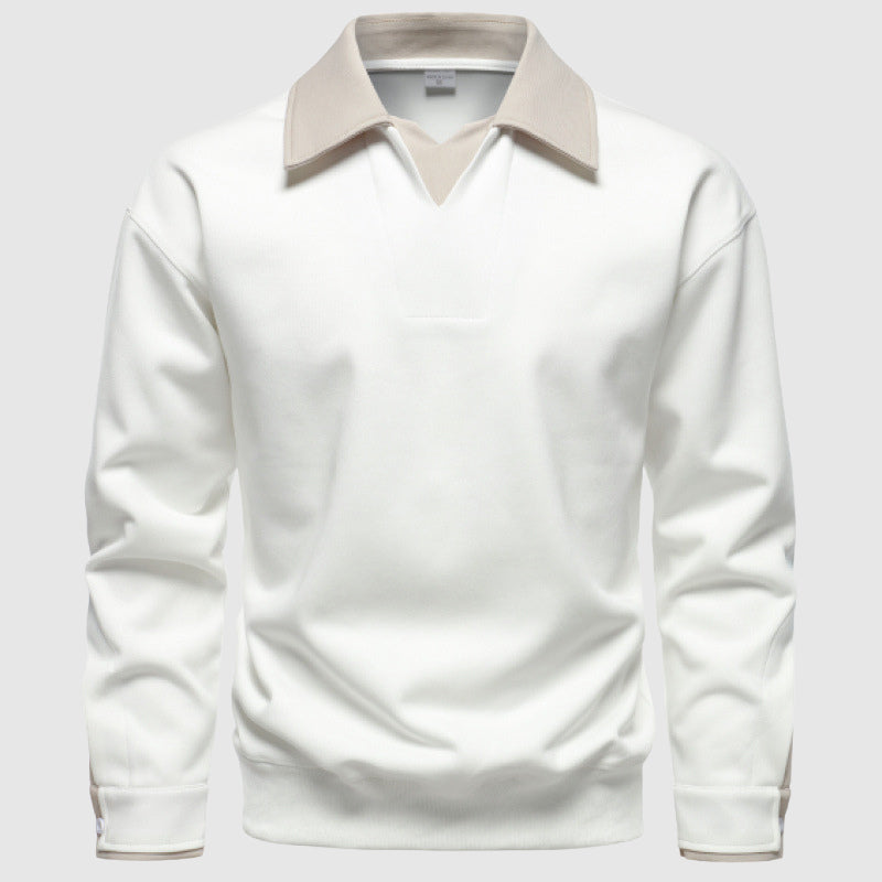 Contrast Collar Knit Pullover