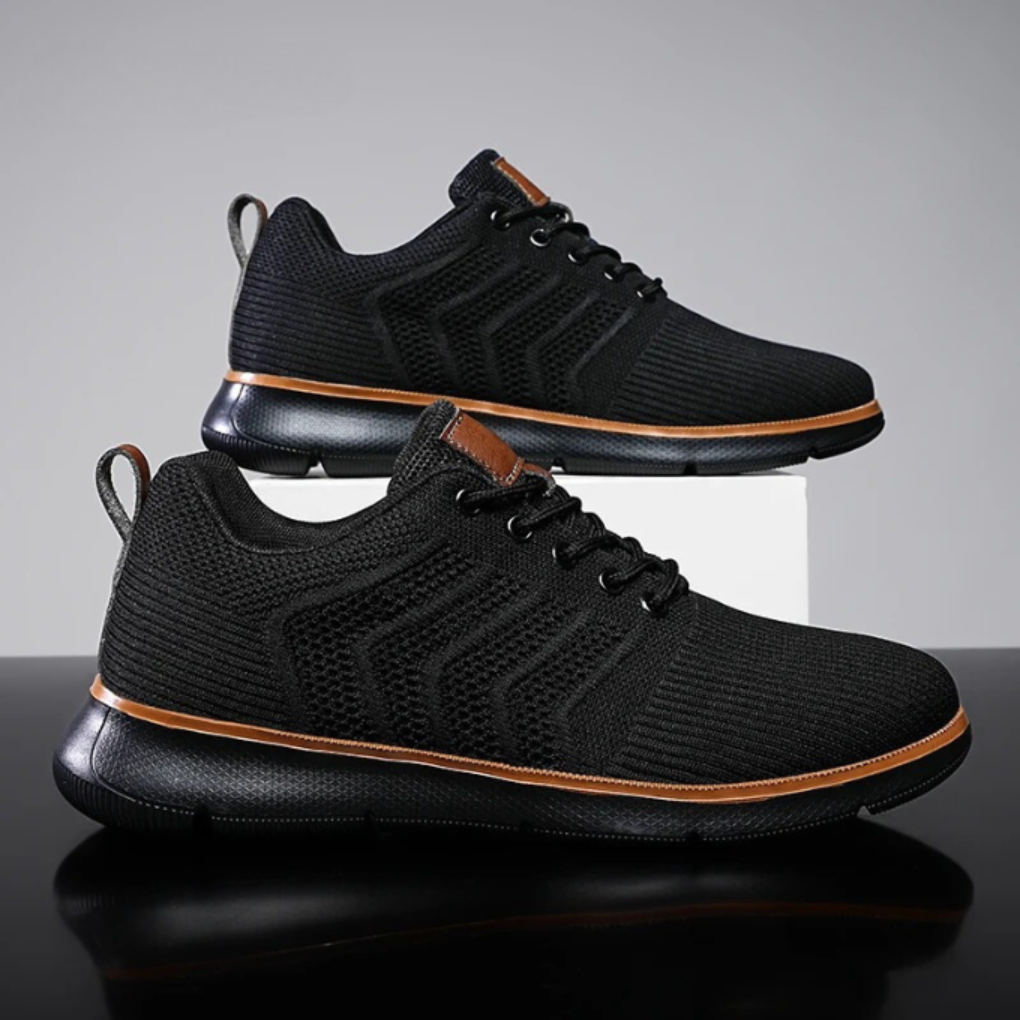 Men's Mesh Running Shoes Breathable Black