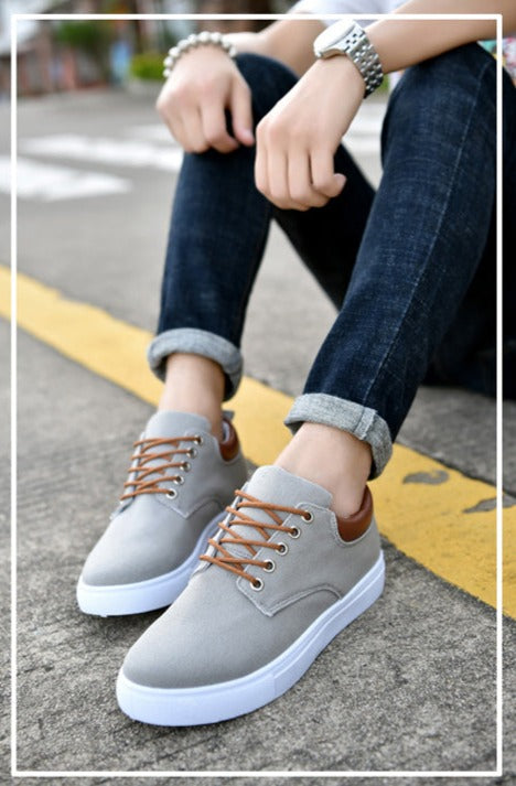 Men’s Two-Tone Lace-Up Sneakers