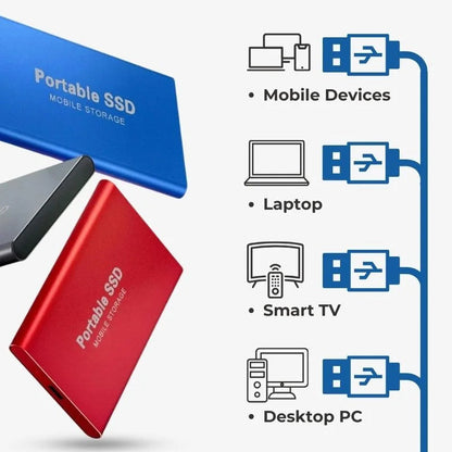 External Aluminum SSD Storage Super Fast 2TB