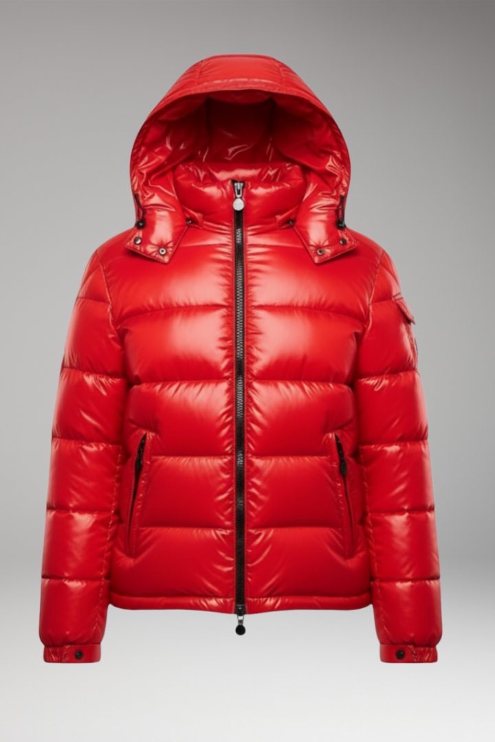Unisex Puffer Jacket Quilted Hooded Black - 
Fashinoza