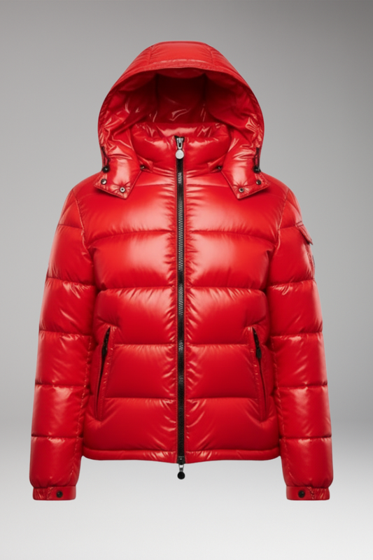 Unisex Puffer Jacket Quilted Hooded Black - 
Fashinoza