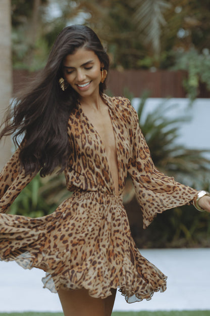 Leopard Print Spring Dress