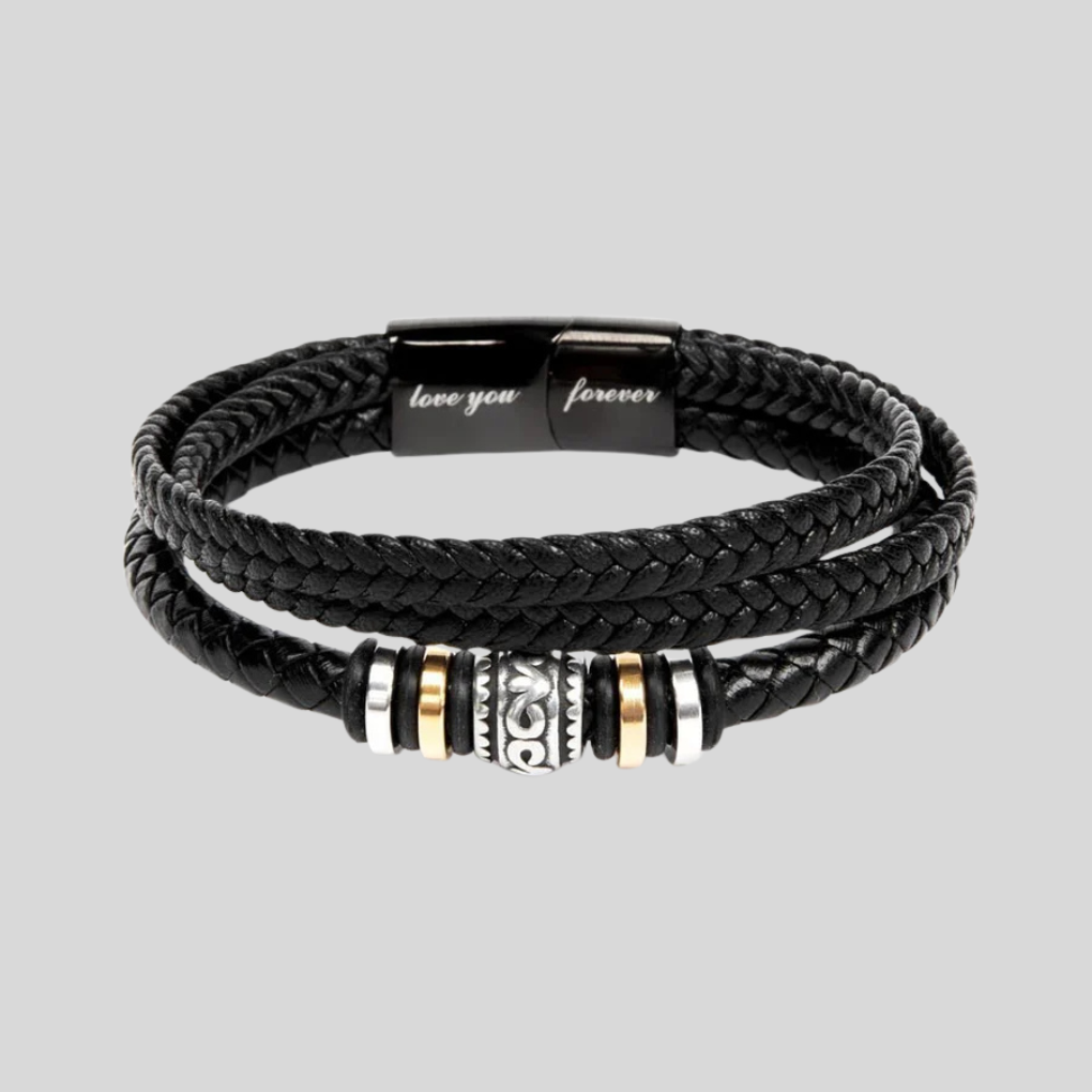 Men's Leather Bracelet - Fashinoza
