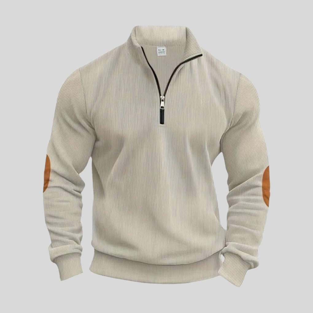 Men's Ribbed Cuff Pullover Sweater - Fashinoza