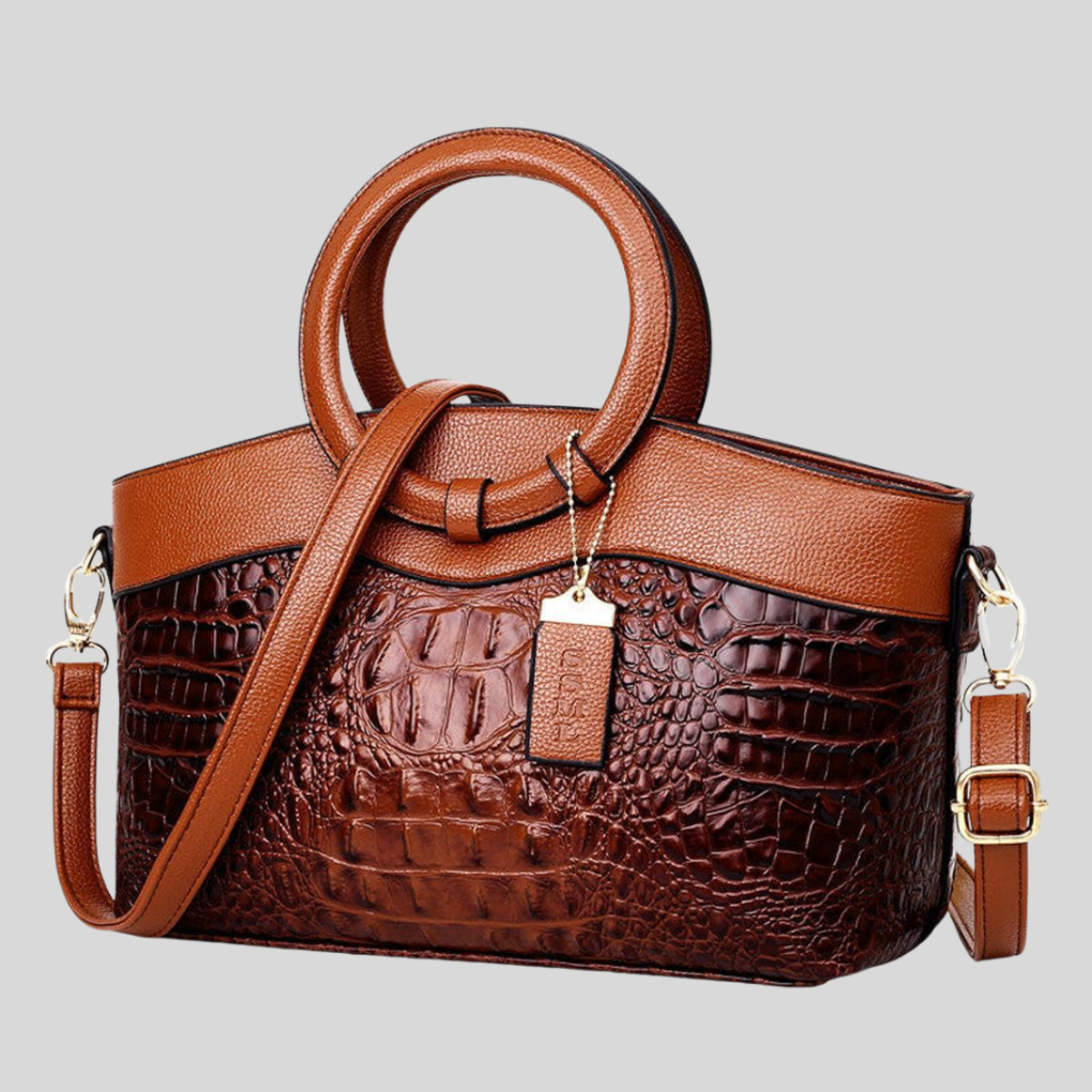 Women's Leather Classic Handbag - Fashinoza