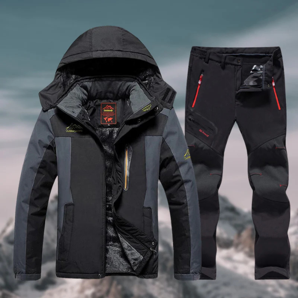 Men's Waterproof Ski Jacket Pants Set - Fashinoza