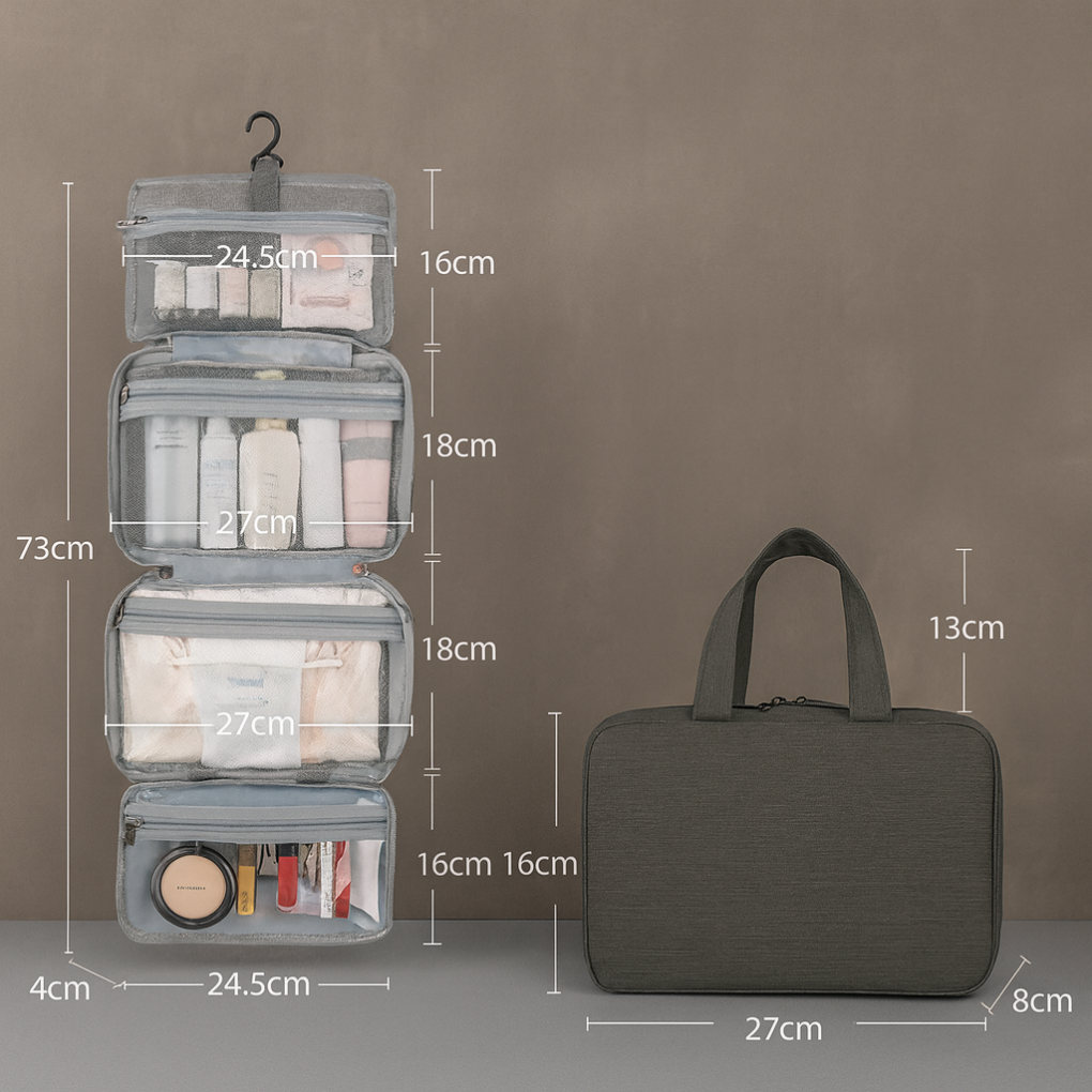Travel Toiletries Organiser Multi Compartment - Fashinoza